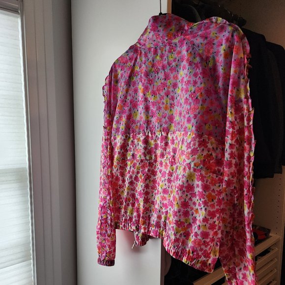 Kate Spade MARKER FLORAL WINDBREAKER sz L - Picture 4 of 12